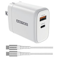 PD[d Type-CP[ut zCg 65W 2m 2|[g eMarker100W USB-C+USB-A PD3.0Ή GaN [APD-V065AC-wC20U2-WH]