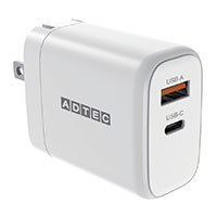 PD[d zCg 65W 2|[g USB-C+USB-A PD3.0Ή GaN [APD-V065AC-WH]
